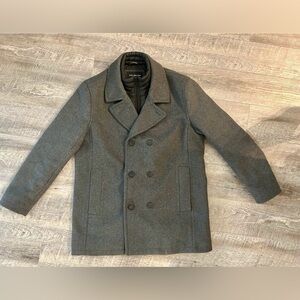 Marc New York Charcoal Double-Breasted Pea Coat